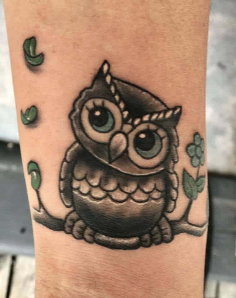 owl tattoo - gargoyle tattto studio auckland