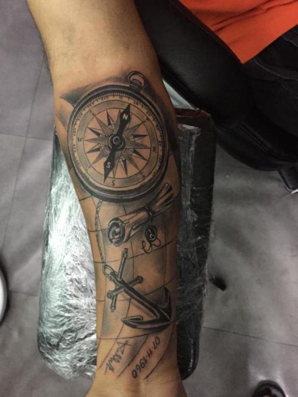 custom anchor tattoo